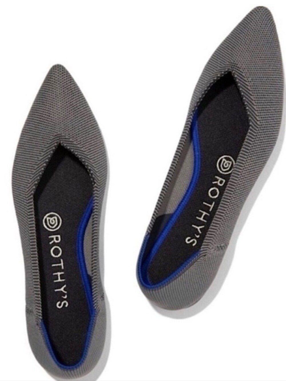 ROTHYS Gray Cloud The Point Ballet Slip On Flats - Picture 2 of 13